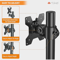 Artikel Double Monitor Desk Mount | Adjustable Heavy Duty Monitor Arms | VESA Mount with C Clamp & Grommet Mounting Base | Computer Monitor Stand for Screen up to 27 inch | Table Mounted | Black