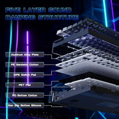 ATTACK SHARK R85 HE Hall Effect Gaming Keyboard, 75% Rapid Trigger, 8KHz