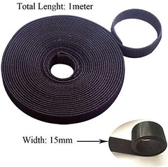 SYGA Red Cable Tie, 10pcs Hook and Loop Straps Fastener, Nylon Reusable Self-adhesive Cable Organiser for PC TV USB Network Cable, Tape for Home and Office-12mm Width and 150mm Length