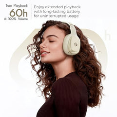Zebronics Thunder Pro (2026 Upgrade) Wireless Headphones, BT v6.0, Up to 60h Playback, Dual Pairing, 40mm Drivers, ENC, Gaming Mode, Deep Bass, AUX & microSD, Rapid Charging (Black)