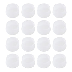 SYGA Pack of 16 Silicone Chair Foot Covers, Non-Slip Table Leg Pads, Silent & Wear-Resistant Protective Covers(White Transparent)