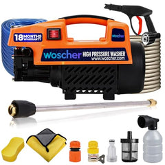 WOSCHER AquaWash 1800W Car Washer High Pressure Gun | 150 Bar Pressure Washer for Car, Bike & Home | Car Washing Pump Machine, 8 L/Min | 18 Months Warranty
