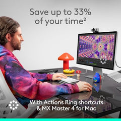 Logitech MX Master 4, Ergonomic Wireless Mouse with Advanced Performance Haptic Feedback, Ultra-Fast Scrolling, USB-C Charging, Bluetooth, Windows, MacOS - Graphite