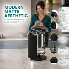 Libra Electric Kettle 1.8 Litre, Stainless Steel Inner Hot Water Kettle