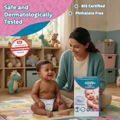 Amazon Brand - Supples Premium Baby Diaper Pants | 108 Baby Diapers | XL | 12-17 Kg | 12 Hrs Absorption | Cushiony Cotton Soft Fabric | Phthalates-Free | Triple Leak Guard | 54 Count, Pack of 2