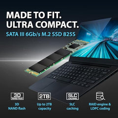 Transcend 1TB M.2 SSD 825S, SATA III 6Gb/s M.2 2280 SSD Read/Write Speed - Up to 550/500 MB/s, Solid State Drive – TS1TMTS825S