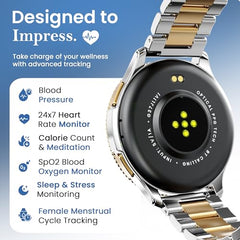 GOBOULT Crown R Pro 2 Smartwatch 1.43''HD AMOLED Display,BT Calling 5.2,600Nits Brightness,IP67,150+Watchfaces, 120+Sports Modes, AI Voice Assistant, SpO2 Monitoring(Charcoal Black)