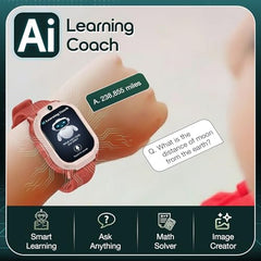 sekyo Neo Fit -India's 1st AI Smart Watch for Kids | AI Learning Assistant, 4G Video Call, GPS, Health & Activity Tracker, Smart Habit Reminder| Edu-Games, Step Count, Camera, Parent Control App
