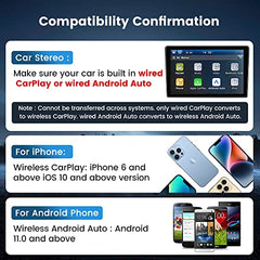 CarlinKit 5.0 Wireless CarPlay Adapter,Wireless Android Auto Adapter for OEM Wired CarPlay/Wired Android Auto Car 2023 Upgrade Version CPC200-2air Realize Wired to Wireless,5G WiFi,OTA Upgrade
