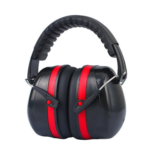 SYGA Children's Noise Reduction Reading Earmuffs, Head-Mounted Soundproof Earmuffs for Studying and Concentration (Red)
