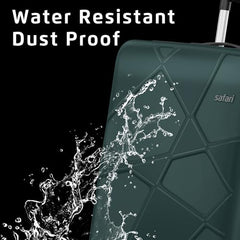 Safari Pentagon Pro 8 Wheels Set of 3 (Cabin + Medium + Large) Trolley Bags, Hard Case Polypropylene, 360º Wheeling Luggage, Suitcase for Travel, Cyan, Spinner Wheels