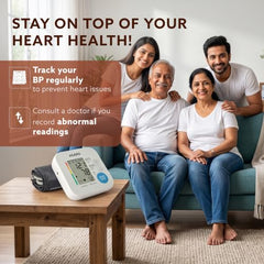 AGARO Automatic Portable Digital Blood Pressure Monitor for Home Use with Large LCD Display, Upper Arm Cuff, Accurate BP & Pulse Rate Monitoring, Memory Storage, Easy Key touch Operation