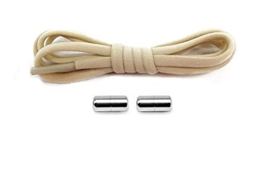MOMISY No Tie Elastic Shoelaces, Semicircle Shoe Laces For Kids and Adult, Sneakers Shoelace Locks Laces Shoe Strings, Khaki