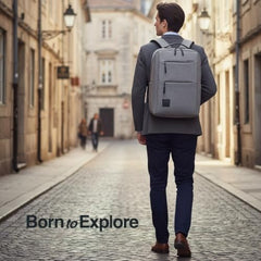 Impulse Empower Elite Laptop Backpack for Men & Women | 25L Polyester School & College Bag | USB Charging Port | Padded Laptop Sleeve | Multiple Pockets with Bottle Holder | Black