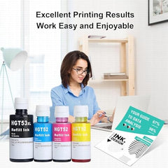 ONLYU GT 53XL Refill Ink Set for Smart Tank Series 115, 310, 410, 500, 515, 580, 670, 720, 790 and GT5810 Printers (GT53xl/GT52 Set)