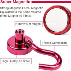 DIYMAG Magnetic Hooks 15pcs 30lbs Cruise Essentials 2026 Magnet Hook | Neodymium Heavy Duty Strong Magnets Hanging Ship Cabins Refrigerator Fridge Classroom Beach Vacation Kitchen Grills Home Tool
