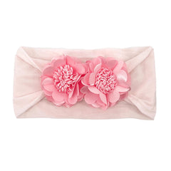 SYGA Pack Of 3 Baby Headbands Nylon Soft Strechable Bow Hairbands for Newborns, Infants, Toddlers and Kids 0-3 Years(BigRed, LightPink,WineRed)