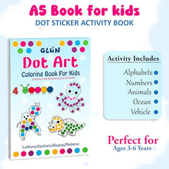 GLUN® Pack of 12 Children's Cartoon Water Magic Painting Book with Water-Based Marker, Different Magical Scenes