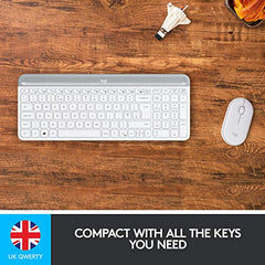 Logitech MK470 Slim Wireless Keyboard and Mouse Combo - Modern Compact Layout, Ultra Quiet, 2.4 GHz USB Receiver, Plug n' Play Connectivity, Compatible with Windows - Graphite