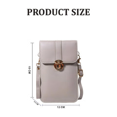 MOMISY Women Cellphone Sling Bag Mobile Card Holder Wallet Purse Clutch Handbag Crossbody Shoulder Bag for Girls (Light Grey)