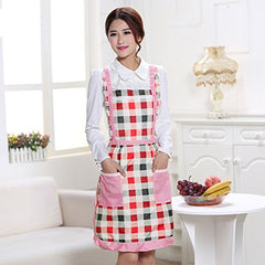 SYGA Black Dotted Design Waterproof Stylish Polyester Fiber Women Apron