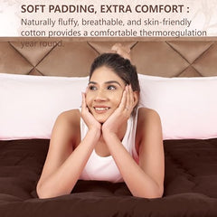 AVI Super Soft 500 GSM Microfiber Bed Mattress Topper for King Size 78x72 Inch | All Season Comfortable Sleep 2 Inch Thick Mattresses Padding King Size -(White, 6.5x6 Feet, 4 Corners Elastic Band)