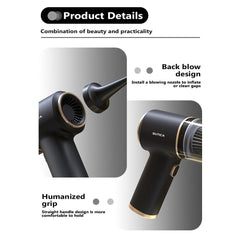 SYGA Handheld Wireless Car Vacuum Cleaner Four-in-One Vacuum Blower Vacuum Rechargeable Swimming Ring Car Home Dual-Purpose Dust Collector(Matte Black)
