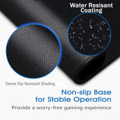 Storite 900x400x2mm Extended Gaming Mouse Pad, Desk Mat, Black | Stitched Embroidery Edges, Water Resistance Coating, Natural Non Slippery Rubber Base, For Laptop/Computer