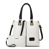 SYGA Women's Bag Single Shoulder Crossbody Bag Letter Wrist Bag(White)