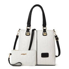 SYGA Women's Bag Single Shoulder Crossbody Bag Letter Wrist Bag(White)