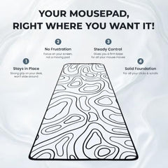 SPIN CART Large Gaming Mouse pad, Long XXL Extended Desk Table Mat Mousepad for Laptop PC Computer (Abstract Blue)