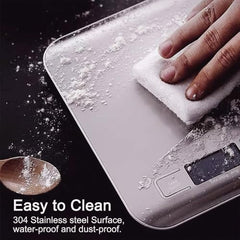 URBANFIX Stainless Steel Digital Kitchen Weighing Scale & Food Weight Machine for Diet, Nutrition, Health, Fitness, Baking & Cooking (5Kgs, Stainless Steel, 2 Years Warranty)