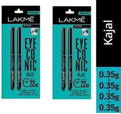 Lakme 9-5 Eyeconic Kajal, Classic Brown, Smudgeproof and Waterproof that lasts upto 24H, for 2x dark pigment, 0.35g