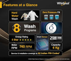 Whirlpool 6 kg Magic Clean 5 Star and Digital Display Fully Automatic Top Load Washing Machine Grey (MAGIC CLEAN 6.0 GENX GREY 5YrMW