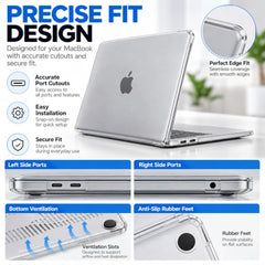 PC LABEL Matte Finish Hard Shell Case for MacBook Pro 14 Inch ((2021–2026) M4/M3/M2/M1 A3112/A3185/A3401/A2918/A2992/A2779/A2442/A3426/A3427), Lightweight Protective Cover with Free Black Keyboard Skin