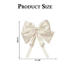 MOMISY Bow Shaped Hair Clip, Hair Accessories for Women and Girls (OffWhite, Free)