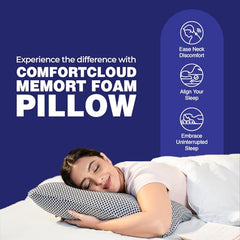 WELLGIVER Cervical Butterfly Pillow | Orthopedic Memory Foam for Neck & Shoulder Pain | Ergonomic Contour Design | Dual Height Support | Side Sleeper Pillow with Arm Rest - Pack of 1
