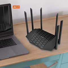 Tenda AC5 V3 AC1200 Wireless Dual Band WiFi Router, Speed Up to 867Mbps/5GHz + 300Mbps/2.4GHz, IPV6, Parental Control, Support Guest Network, 4*6dBi Externe Antennen (White)