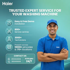 Haier 8 Kg, In-Built Heater, Front Panel Design, NZP Technology, Oceanus Wave Drum, Fully Automatic Top Load Washing Machine (ETL80-HC5S8 | Dark Jade Silver)
