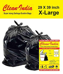 Clean India - Plastic Garbage Bags|6 Packs Of 30 Pcs | 19X21 Medium Disposable Garbage Trash Waste Dustbin Bags Of 54Cm X 48Cm (Ci19210008) - 180 Count
