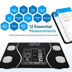 AccuTrust Digital Smart Weighing Scale with Bluetooth App, Body Fat Analyzer Weight Machine, BMI Monitor, Body Composition Scale, 180kg Capacity, High Precision Sensors