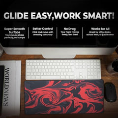 SPIN CART Large Gaming Mouse pad, Long XXL Extended Desk Table Mat Mousepad for Laptop PC Computer (Abstract Blue)