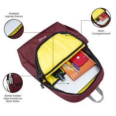 Spenz Saffron Mini Laptop Casual Backpack for Office School & College | Bag for Men & Women(Grey)