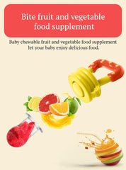 SYGA Medium Fresh Food Nibbler Fruit Feeder Nipple Pacifiers Bottles_Yellow