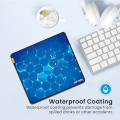 Ant Esports Prism Mouse Pad with Anti-fray Stitching, Waterproof Surface & Non-Slip Rubber Base with Stitched Edges Gaming Mouse Mat for Laptop, Compatible with Laser and Optical Mice – Black