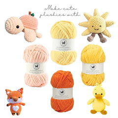 NESTNHAVEN , Plush & Cuddly Sets 2.0 , Chenille Yarn Supersoft Hand Knitting Wool Ball, set of 4 , 400 grams (1 Ball/100 Gram Each) Suitable for Craft, Babywear, Toys , Baby Blankets , 5 Bulky, Shades - NNHS 2.0 (Set 26 baby Pink , lilac , hot pink…