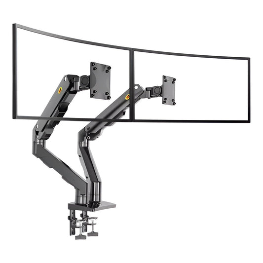SYGA NB G55 Dual Monitor Arm Stand, 27-34 Inches, Adjustable Gas Spring Mount-Black