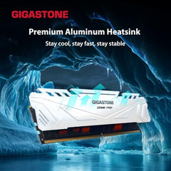 【DDR5 RAM】 GIGASTONE Game PRO 128GB Kit (4x32GB) DDR5 6000MHz PC5-48000 CL40-40-40-76 Intel XMP 3.0 AMD Expo 1.3v UDIMM 288 Pin Unbuffered Non ECC High Performance Gaming Desktop Memory – White