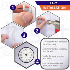 Sahmbi Innovations Wall Mounting Nails/Hooks (Regular-Small) – Multi Purpose, Non-Trace Invisible, No Drill Installation for Hanging Light Weight Photo Frames, Wall Clocks, Keys – Pack of 100 Pieces