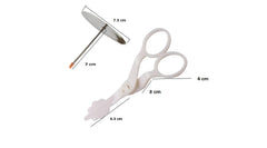 SYGA Cake Flower Nail and Scissor-Flower Lifters Set Icing Modeling Decorating Tool Safety Nail Piping Flower Scissors for Decor Baking Tools, Fondant Cake, Pastry, Restaurant Dessert Shop - 2 Pcs